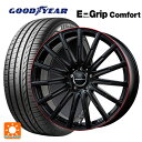 メルセデスベンツ Cクラス(W205)用 225/50R17 98V XL グッドイヤー エフィシェントグリップ コンフォート エアフルト マットブラック/レッドリム 新品サマータイヤホイール 4本セット