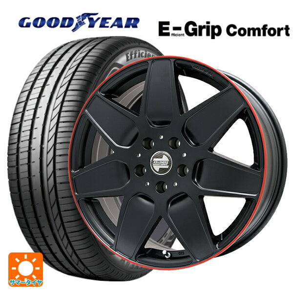 【6/15〜16限定 全品P5倍＆クーポン】ミニ ミニクロスオーバー(F60)用 225/50R18 95W グッドイヤー エフィシェントグリップ コンフォート # ケレナーズ エムセブン マットブラック/リムレッドライン 新品サマータイヤホイール 4本セット