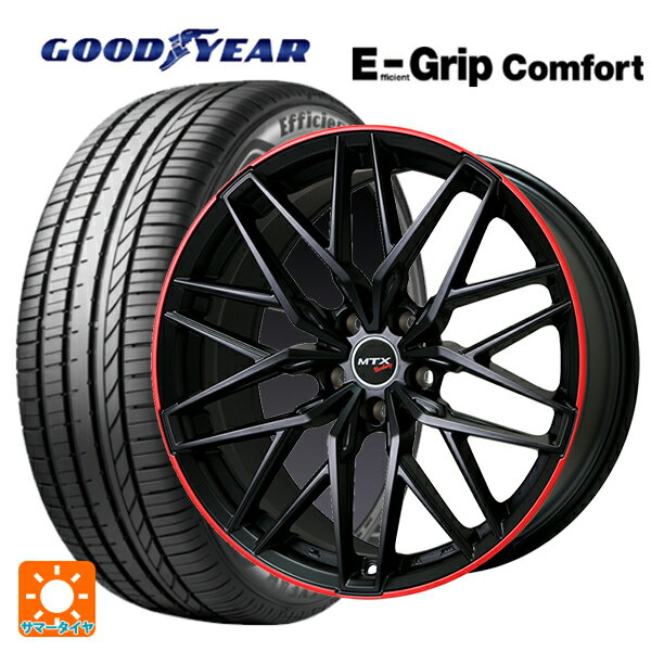 【6/11 1:59迄 全品ポイント5倍】ミニ ミニクロスオーバー(F60)用 225/50R18 95W グッドイヤー エフィシェントグリップ コンフォート # ビックウェイ ユーロバーン ニュルブルグ MTX MB/RD 新品サマータイヤホイール 4本セット