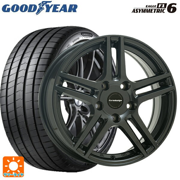 プジョー 308(T9H/T9B/T9W系)用 225/45R17 94Y XL グッドイヤー イーグル F1 アシメトリック6 # 阿部商会 ユーロデザイン アイガー ガンメタリック 新品サマータイヤホイール 4本セット
