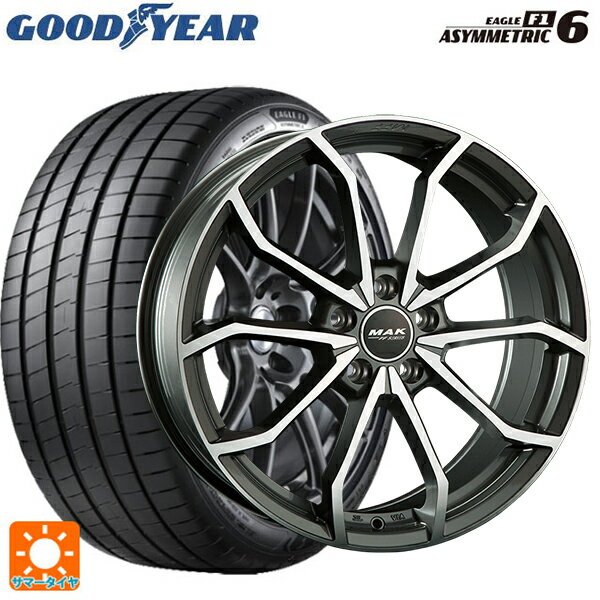 【6/22 20時〜 全品P5倍＆クーポン】アウディ TTS(FVC系)用 245/40R18 97Y XL グッドイヤー イーグル F1 アシメトリック6 # 阿部商会 マック レーベFF ガンメタリックミラー 新品サマータイヤホイール 4本セット