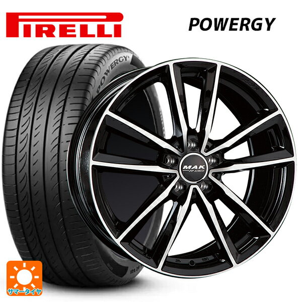 メルセデスベンツ Cクラス(W205)用 225/50R17 98Y XL ピレリ パワジー 正規品 マック ブレーメンFF ブラックミラー 新品サマータイヤホイール 4本セット