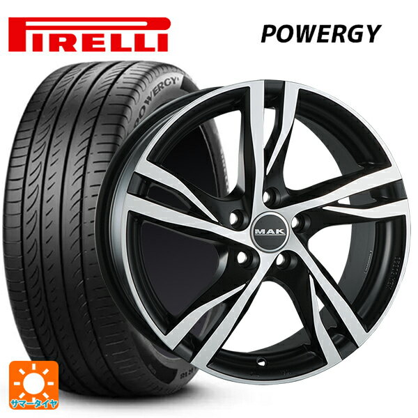ボルボ V40クロスカントリー(MB/MD系)用 225/45R18 95W XL ピレリ パワジー 正規品 # 阿部商会 マック ストックホルム # アイスブラック 新品サマータイヤホイール 4本セット