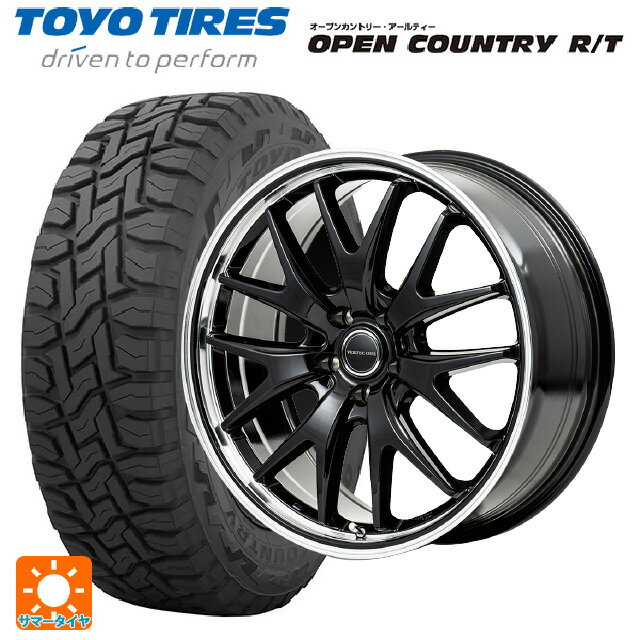 ミツビシ デリカD5(3DA系)用 225/55R18 98Q トーヨー オープンカントリー RT ブラックレター # エムアイディー MIDホイール エグゼ7 # グロスブラック/ラインポリッシュ 新品サマータイヤホイール 4本セット