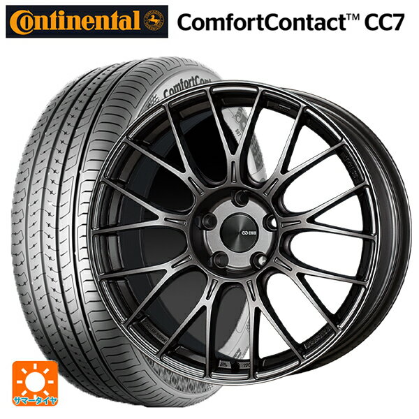 【6/22 20時〜 全品P5倍＆クーポン】205/60R16 92V コンチネンタル コンフォートコンタクト CC7 正規品 エンケイ パフォーマンスライン PFM1 ダークシルバー 16-6.5J 国産車用 サマータイヤホイール4本セット