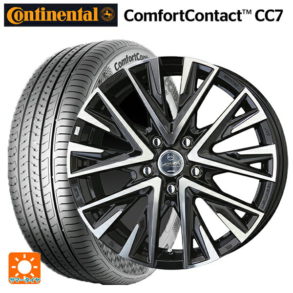 ホンダ ZR-V(RZ4)用 225/60R17 99V コンチネンタル コンフォートコンタクト CC7 正規品 共豊 スマック レジーナ サファイアブラックポリッシュ 新品サマータイヤホイール 4本セット