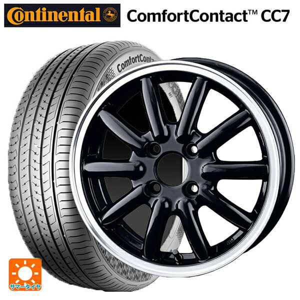 【6/15〜16限定 全品P5倍＆クーポン】165/60R14 75T コンチネンタル コンフォートコンタクト CC7 正規品 ドゥオール フェニーチェ RX1 BKPO 14-4.5J 国産車用 サマータイヤホイール4本セット