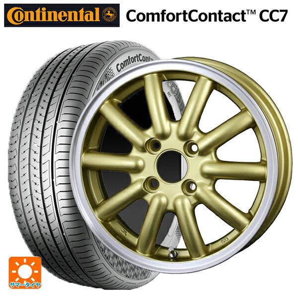 【6/20限定 全品P5倍＆クーポン】165/60R14 75T コンチネンタル コンフォートコンタクト CC7 正規品 ドゥオール フェニーチェ RX1 GDPO 14-4.5J 国産車用 サマータイヤホイール4本セット