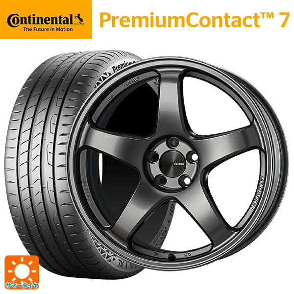 【6/15〜16限定 全品P5倍＆クーポン】225/45R18 95Y XL コンチネンタル プレミアムコンタクト 7 正規品 エンケイ パフォーマンスライン PF05 DS 18-7.5J 国産車用 サマータイヤホイール4本セット