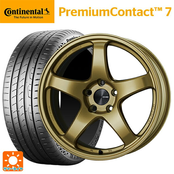ホンダ ZR-V(RZ4)用 225/55R18 98V コンチネンタル プレミアムコンタクト 7 正規品 エンケイ パフォーマンスライン PF05 GO 新品サマータイヤホイール 4本セット