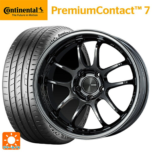 235/60R18 107V XL コンチネンタル プレミアムコンタクト 7 正規品 エンケイ パフォーマンスライン PF01 EVO SBK 18-9J 国産車用 サマータイヤホイール4本セット