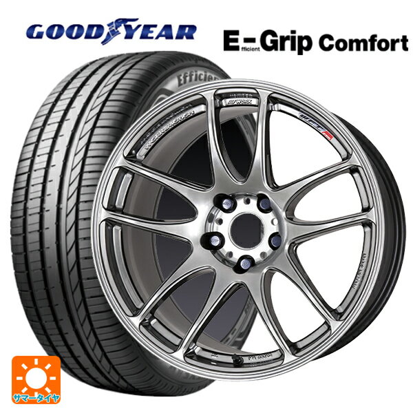 【6/15〜16限定 全品P5倍＆クーポン】165/55R15 75V グッドイヤー エフィシェントグリップ コンフォート # ワーク エモーション CR極 GTS 15-5J 国産車用 サマータイヤホイール4本セット