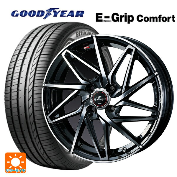 【6/15〜16限定 全品P5倍＆クーポン】165/55R15 75V グッドイヤー エフィシェントグリップ コンフォート # ウェッズ レオニス IT PBMC 15-4.5J 国産車用 サマータイヤホイール4本セット