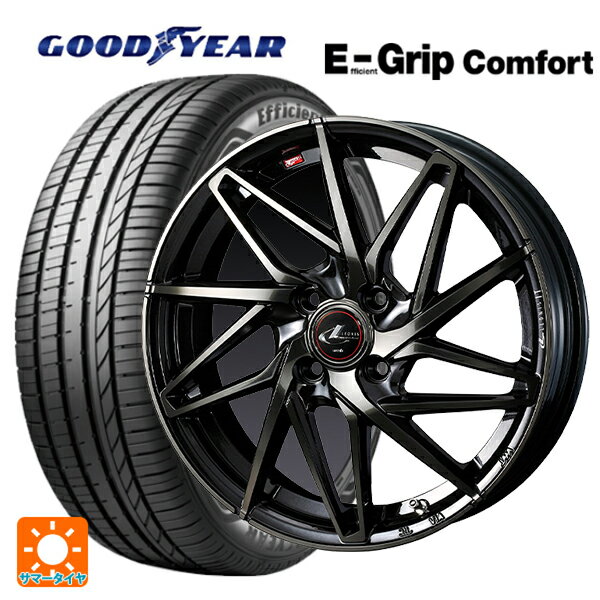 【6/15〜16限定 全品P5倍＆クーポン】165/50R16 75V グッドイヤー エフィシェントグリップ コンフォート ウェッズ レオニス IT PBMC/TI 16-5J 国産車用 サマータイヤホイール4本セット