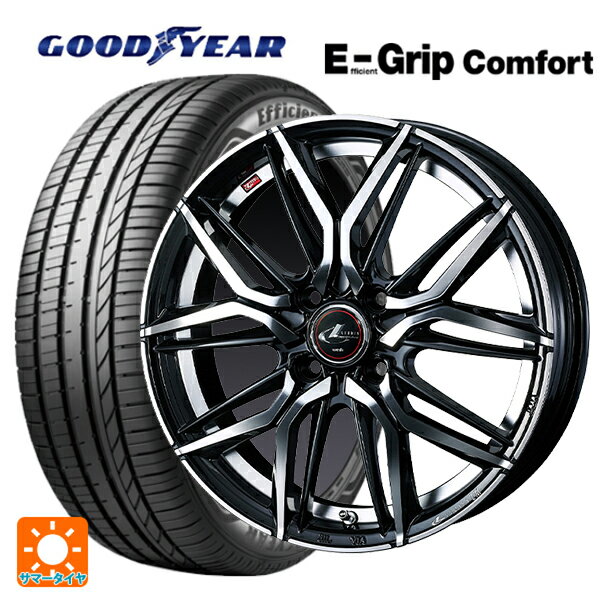 【6/11 1:59迄 全品ポイント5倍】165/50R16 75V グッドイヤー エフィシェントグリップ コンフォート ウェッズ レオニス LM PBMC 16-5J 国産車用 サマータイヤホイール4本セット