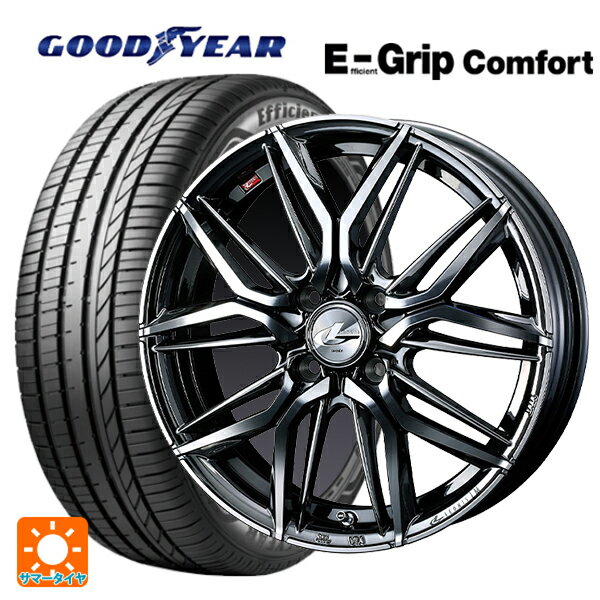 【6/22 20時〜 全品P5倍＆クーポン】185/55R16 83V グッドイヤー エフィシェントグリップ コンフォート ウェッズ レオニス LM BMCMC 16-6J 国産車用 サマータイヤホイール4本セット