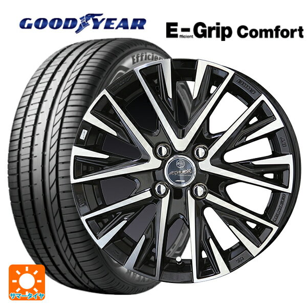 【6/11 1:59迄 全品ポイント5倍】165/55R14 72V グッドイヤー エフィシェントグリップ コンフォート 共豊 スマック レジーナ サファイアブラックポリッシュ 14-4.5J 国産車用 サマータイヤホイール4本セット