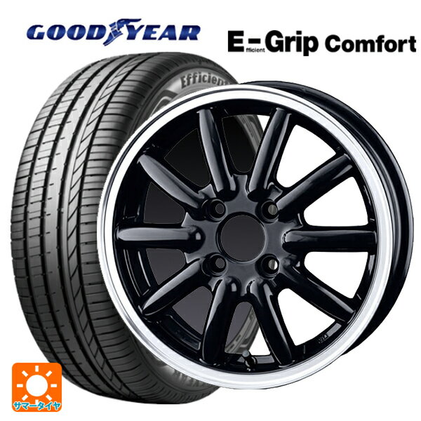 【6/22 20時〜 全品P5倍＆クーポン】155/65R14 75H グッドイヤー エフィシェントグリップ コンフォート ドゥオール フェニーチェ RX1 BKPO 14-4.5J 国産車用 サマータイヤホイール4本セット