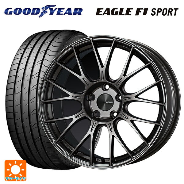 【最大3万円OFFクーポン 5/16 1:59迄】225/40R18 92Y XL グッドイヤー イーグルF1 スポーツ エンケイ パフォーマンスライン PFM1 ダークシルバー 18-7.5J 国産車用 サマータイヤホイール4本セット