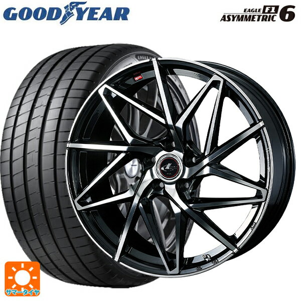 スバル レヴォーグ(VN系)用 225/45R18 95Y XL グッドイヤー イーグル F1 アシメトリック6 レオニス IT PBMC 新品サマータイヤホイール 4本セット