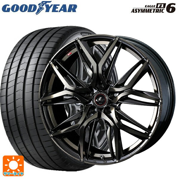 【6/20限定 全品P5倍＆クーポン】225/40R19 93Y XL グッドイヤー イーグル F1 アシメトリック6 # ウェッズ レオニス LM PBMC/TI 19-8J 国産車用 サマータイヤホイール4本セット