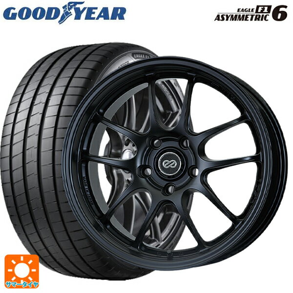 225/45R18 95Y XL グッドイヤー イーグル F1 アシメトリック6 エンケイ パフォーマンスライン PF01 マットブラック 18-7J 国産車用 サマータイヤホイール4本セット