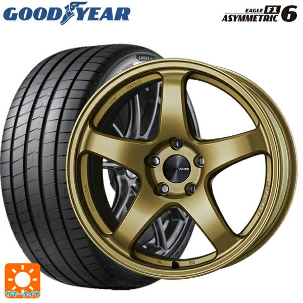 【6/20限定 全品P5倍＆クーポン】245/40R18 97Y XL グッドイヤー イーグル F1 アシメトリック6 # エンケイ パフォーマンスライン PF05 GO 18-8J 国産車用 サマータイヤホイール4本セット