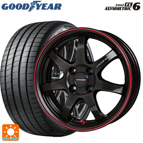 【最大3万円OFFクーポン 5/16 1:59迄】205/45R17 88Y XL グッドイヤー イーグル F1 アシメトリック6 ホットスタッフ クロススピード ハイパーエディション CR7 GGM&R 17-7J 国産車用 サマータイヤホイール4本セット