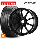 195/55R15 85V ピレリ パワジー 正規品 ワーク エモーション ZR10 BLKLC 15-6J 国産車用 サマータイヤホイール4本セット