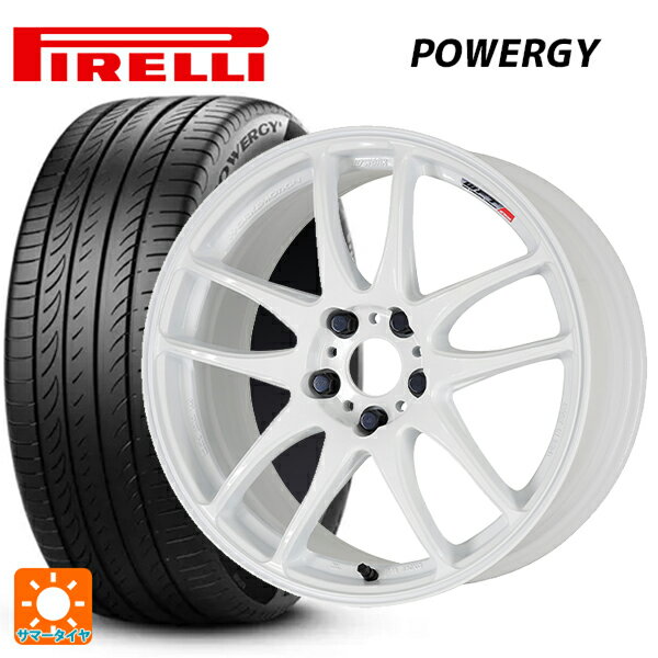 【最大3万円OFFクーポン 5/16 1:59迄】225/45R18 95W XL ピレリ パワジー 正規品 ワーク エモーション CR極 WHT 18-7.5J 国産車用 サマータイヤホイール4本セット