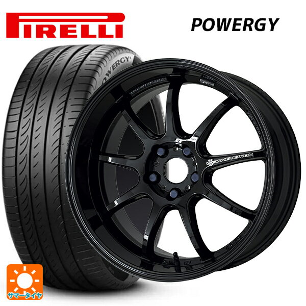 【6/22 20時〜 全品P5倍＆クーポン】215/50R17 95W XL ピレリ パワジー 正規品 ワーク エモーション D9R BLK 17-7J 国産車用 サマータイヤホイール4本セット