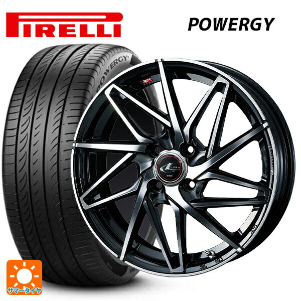 【最大3万円OFFクーポン 5/16 1:59迄】195/55R15 85V ピレリ パワジー 正規品 ウェッズ レオニス IT PBMC 15-5.5J 国産車用 サマータイヤホイール4本セット