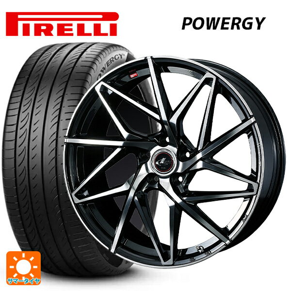 【6/20限定 全品P5倍＆クーポン】トヨタ ノア(90系)用 215/45R18 93W XL ピレリ パワジー 正規品 # ウェッズ レオニス IT PBMC 新品サマータイヤホイール 4本セット