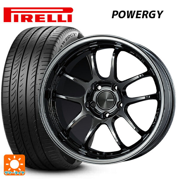 【6/22 20時〜 全品P5倍＆クーポン】245/40R18 97Y XL ピレリ パワジー 正規品 # エンケイ パフォーマンスライン PF01 EVO SBK 18-9J 国産車用 サマータイヤホイール4本セット