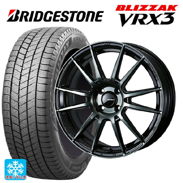 2024年製 165/55R15 75Q ブリヂストン ブリザック VRX3 正規品 ウェッズ ウェッズスポーツ SA62R WBC 15-5J 国産車用 スタッドレスタイヤホイール4本セット