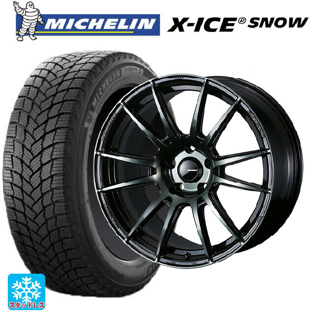 トヨタ プリウス(60系)用 2023年製 195/60R17 90H ミシュラン 正規品 エックスアイス スノー ウェッズ ウェッズスポーツ SA62R WBC 新品スタッドレスタイヤホイール 4本セット