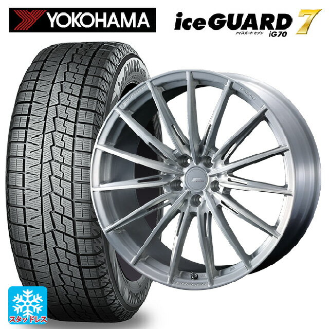 トヨタ プリウス(60系)用 225/45R19 92Q ヨコハマ アイスガード7(IG70) # ウェッズ エフゼロ FZ-4 BRUSHED 新品スタッドレスタイヤホイール 4本セット