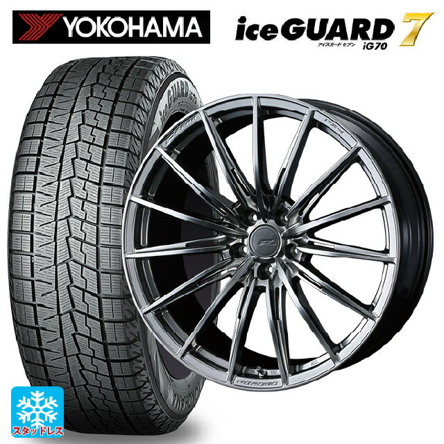 245/40R18 93Q ヨコハマ アイスガード7(IG70) ウェッズ エフゼロ FZ-4 DIAMOND BLACK 18-8J 国産車用 スタッドレスタイヤホイール4本セット