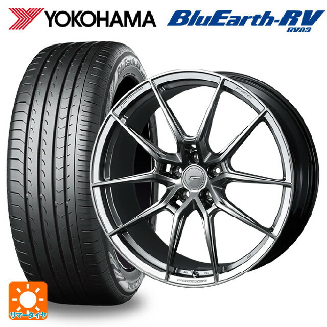 245/40R20 99W XL ヨコハマ ブルーアース RV03 ウェッズ エフゼロ FZ-6 ダイヤモンドブラック 20-8.5J 国産車用 サマータイヤホイール4本セット