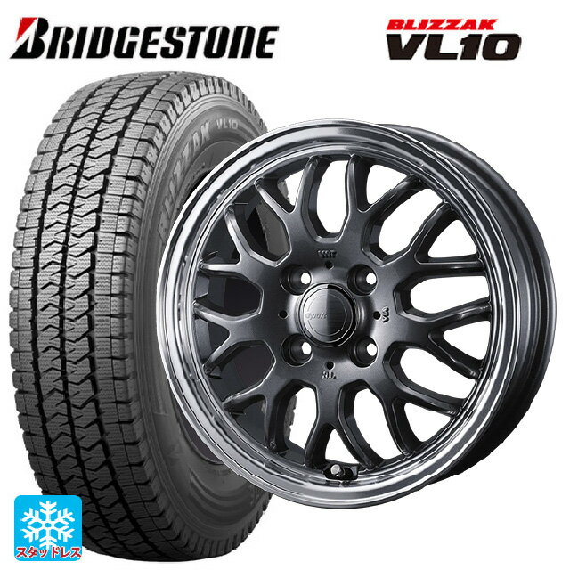 【最大3万円OFFクーポン 5/16 1:59迄】145/80R12 80/78N ブリヂストン ブリザック VL10 # 正規品 ウェッズ グラフト 9M ガンメタ/リムポリッシュ 12-4J 国産車用 スタッドレスタイヤホイール4本セット