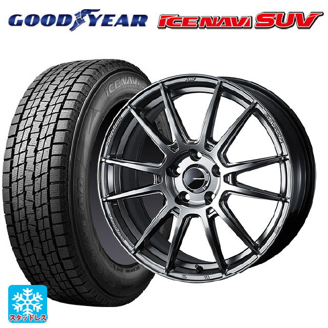 スバル レガシィアウトバック(BS系)用 225/65R17 102Q グッドイヤー アイスナビ SUV # ウェッズ ウェッズスポーツ SA62R PSB 新品スタッドレスタイヤホイール 4本セット