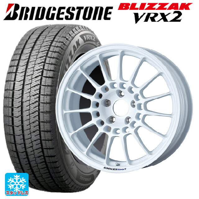 【10/14 20時?最大3萬円OFFクーポン】トヨタ ヴォクシー(90系)用 205/55R17 91Q ブリヂストン ブリザック VRX2 正規(guī)品 エンケイ エンケイスポーツ RC-T5 White 新品スタッドレスタイヤホイール 4本セット