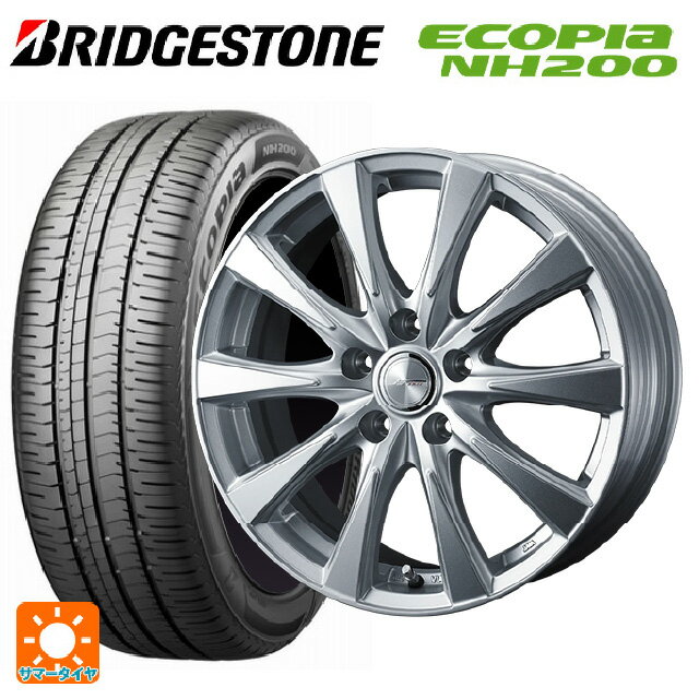 195/65R15 91H ブリヂストン エコピア NH200 正規品 # ウェッズ ジョーカー スピリッツ シルバー 15-6J 国産車用 サマータイヤホイール4本セット