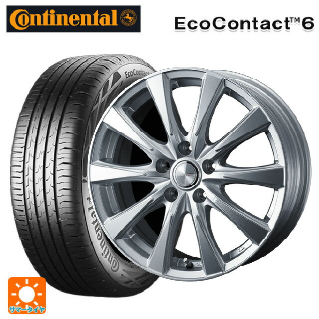 【6/22 20時〜 全品P5倍＆クーポン】205/60R16 96H XL コンチネンタル エココンタクト 6 正規品 ウェッズ ジョーカー スピリッツ シルバー 16-6.5J 国産車用 サマータイヤホイール4本セット