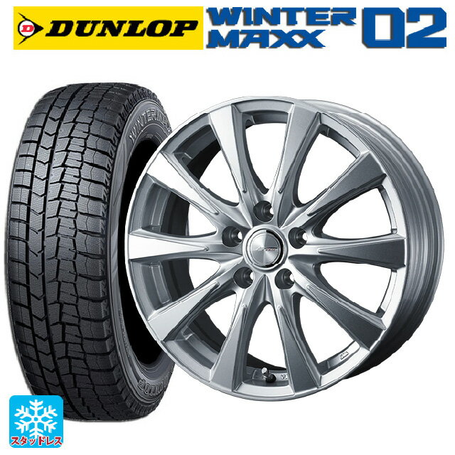 【6/20限定 全品P5倍＆クーポン】215/65R16 98Q ダンロップ ウィンターマックス 02(WM02) ウェッズ ジョーカー スピリッツ シルバー 16-6.5J 国産車用 スタッドレスタイヤホイール4本セット