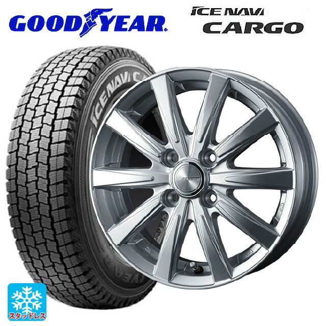 145/80R12 80/78N グッドイヤー アイスナビ カーゴ ウェッズ ジョーカー スピリッツ シルバー 12-3.5J 国産車用 スタッドレスタイヤホイール4本セット
