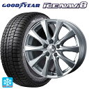 2024年製 215/45R18 89Q グッドイヤー アイスナビ8 ウェッズ ジョーカー スピリッツ シルバー 18-7J 国産車用 スタッドレスタイヤホイール4本セット(2)
