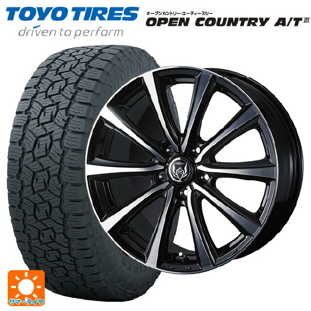 ミツビシ デリカD5(3DA系)用 225/70R16 103H トーヨー オープンカントリー AT3 ブラックレター ウェッズ ライツレー MS ブラックメタリックポリッシュ 新品サマータイヤホイール 4本セット