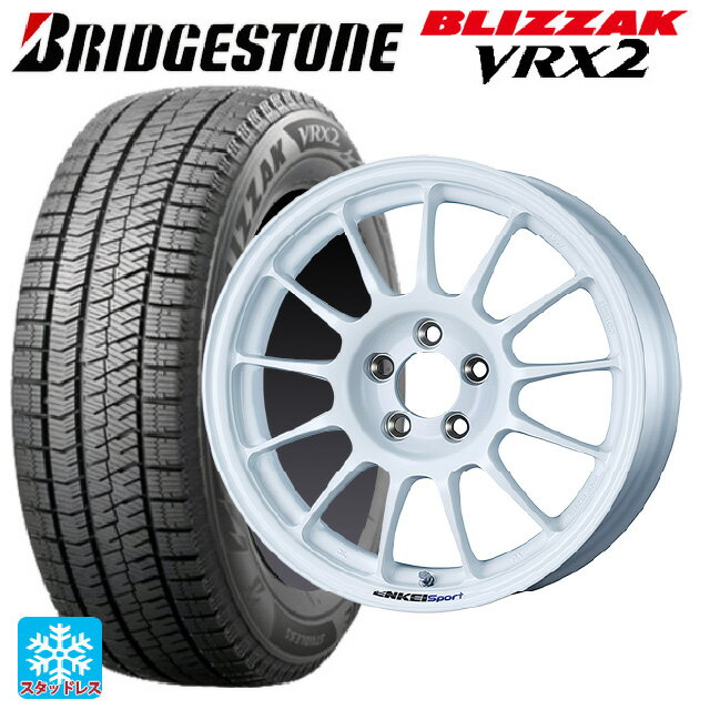 【6/4 20時〜 最大3万円OFFクーポン】195/55R16 87Q ブリヂストン ブリザック VRX2 正規品 エンケイ エンケイスポーツ RC-T5 White 16-6.5J 国産車用 スタッドレスタイヤホイール4本セット