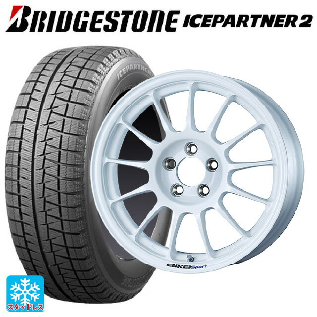 205/55R16 91Q ブリヂストン アイスパートナー2 正規品 エンケイ エンケイスポーツ RC-T5 White 16-6.5J 国産車用 スタッドレスタイヤホイール4本セット